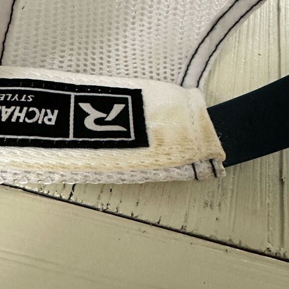 Rugby Athletic White Trucker Hat With Blue Palm Trees Tropical - Picture 7 of 9